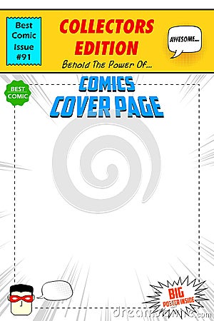Comic Book Cover Vector Illustration