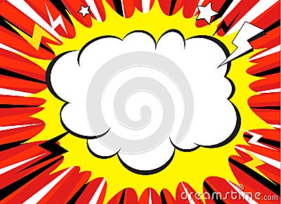 Comic book explosion superhero pop art style radial lines background. Manga or anime speed frame Vector Illustration