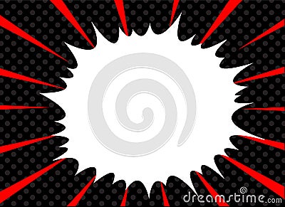 Comic book explosion superhero pop art style radial lines background. Manga or anime speed frame Vector Illustration