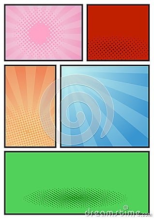 Comic book page pop art template Vector Illustration