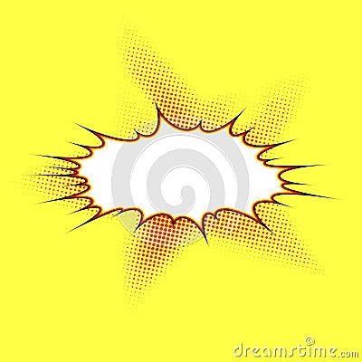 Comic book pop art cloud bang explosion template Vector Illustration