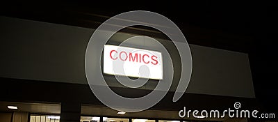 Comic book store Stock Photo