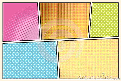 Comic book storyboard style pop art Vector Illustration