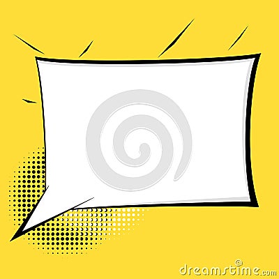 Comic book style rectangular frame Vector Illustration