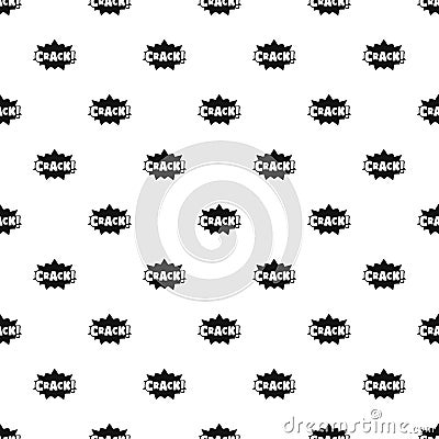 Comic boom crack pattern seamless vector Vector Illustration