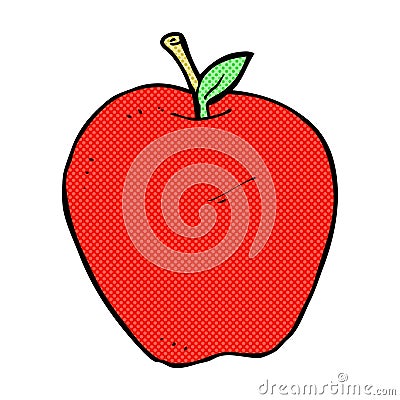 comic cartoon apple Stock Photo