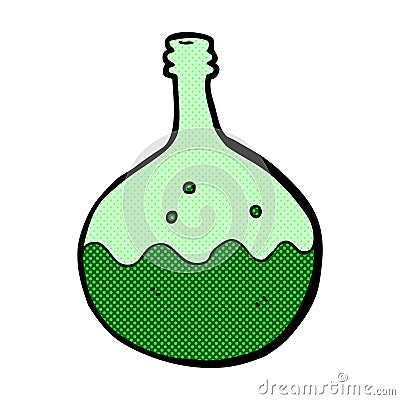 comic cartoon bubbling chemicals Stock Photo