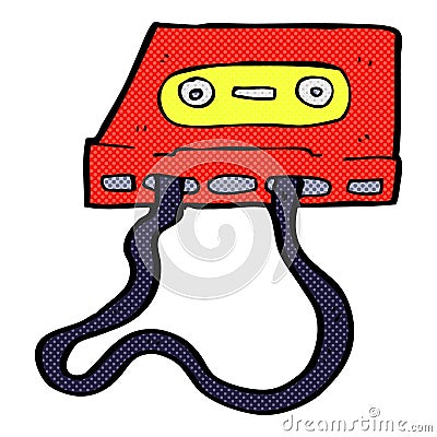 comic cartoon cassette tape Stock Photo