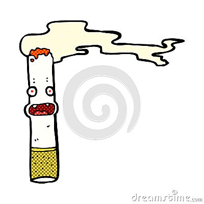 comic cartoon cigarette Stock Photo