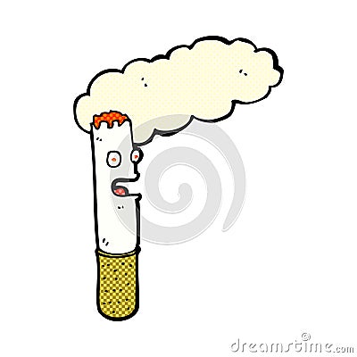 comic cartoon cigarette Stock Photo