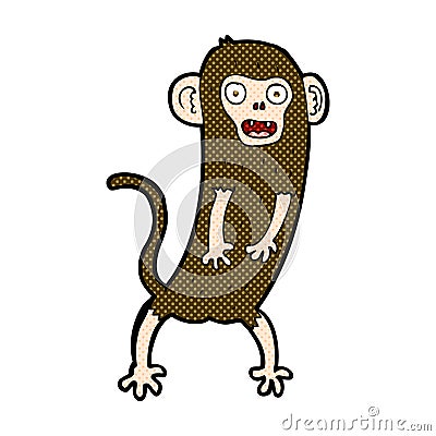 comic cartoon crazy monkey Stock Photo