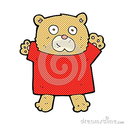 comic cartoon cute teddy bear Stock Photo