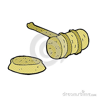 comic cartoon gavel Stock Photo