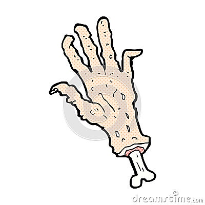comic cartoon gross severed hand Stock Photo