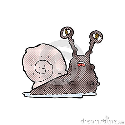 comic cartoon gross snail Stock Photo