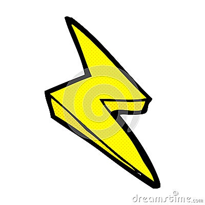 comic cartoon lightning bolt symbol Stock Photo