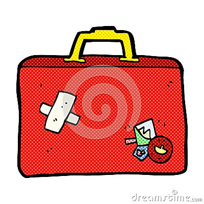 comic cartoon luggage Stock Photo