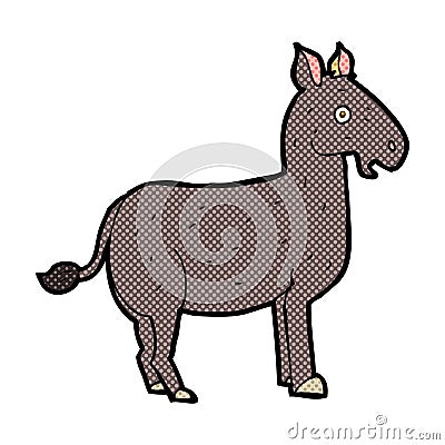 comic cartoon mule Stock Photo