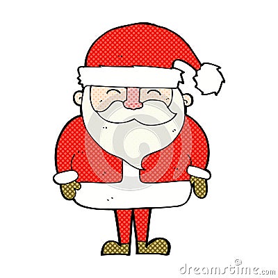 comic cartoon santa claus Stock Photo