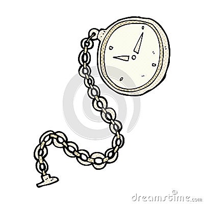 comic cartoon silver watch Stock Photo