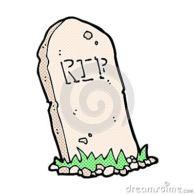 comic cartoon spooky grave Stock Photo