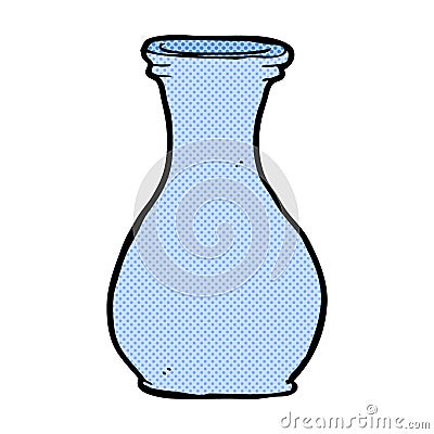 comic cartoon vase Stock Photo