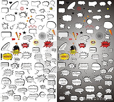 Comic elements.Mega pack. Vector Illustration