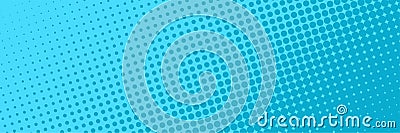 Comic halftone dots background blue color. Comic background. Halftone dots background Vector Illustration