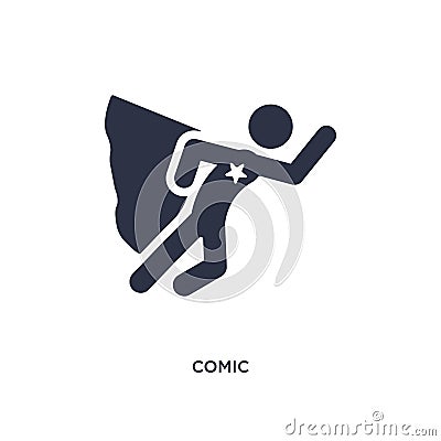 comic icon on white background. Simple element illustration from activity and hobbies concept Vector Illustration