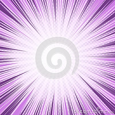Comic light purple bursting background Vector Illustration