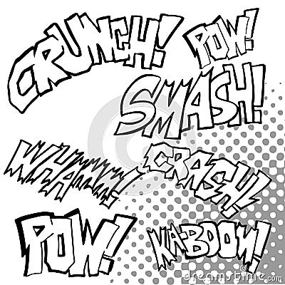 Comic Sound Effects Vector Illustration