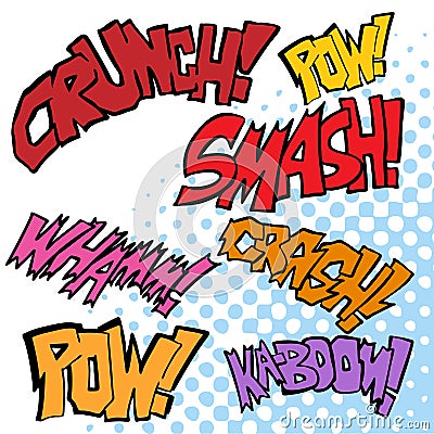 Comic Sound Effects Vector Illustration