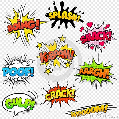 Comic Sound Effects Vector Illustration