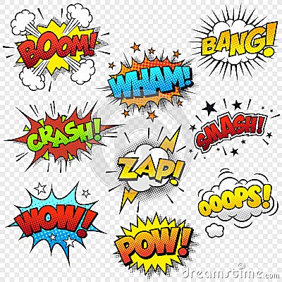 Comic Sound Effects Vector Illustration