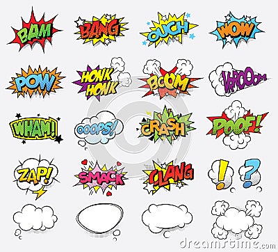 Comic sound effects Vector Illustration