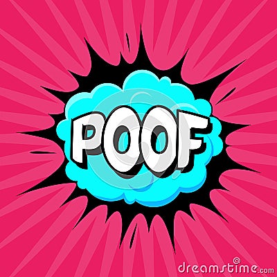 Comic Speach Bubble Effect Poof. Vector Vector Illustration