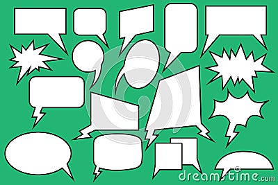 Comic speech bubble white Stock Photo