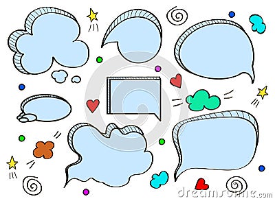 Comic speech bubbles. Vector Illustration