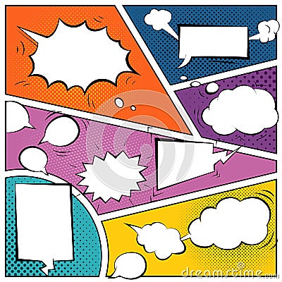 Comic speech bubbles Vector Illustration