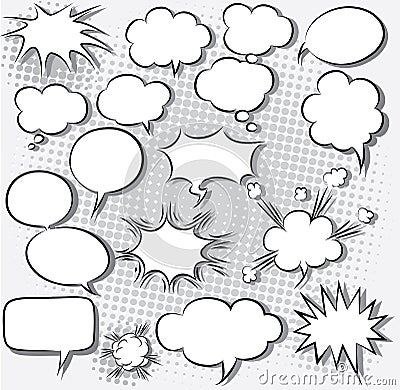 Comic speech bubbles Vector Illustration