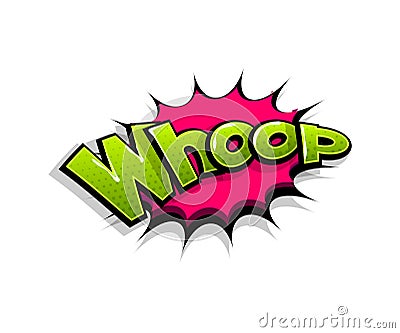 Comic text whop whoop logo sound effects Cartoon Illustration