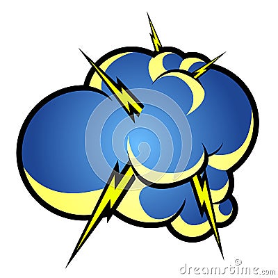 Comic thunder storm Vector Illustration