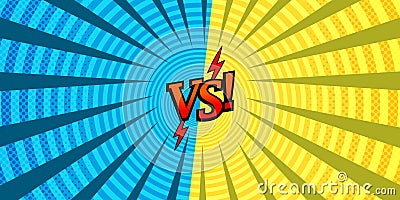 Comic versus dueling background Vector Illustration