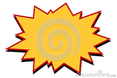 Comic yellow burst Vector Illustration