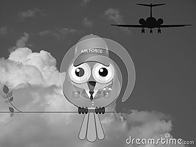 Comical Airman Stock Photo