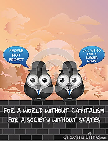 Comical capitalism Vector Illustration