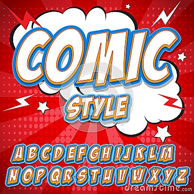 Comics alphabet. Comics alphabet vector. Comics alphabet art. Comics alphabet web. Comics alphabet set. Vector Illustration