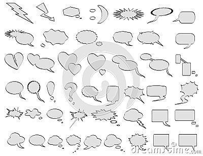 COMICS BALLOONS Vector Illustration