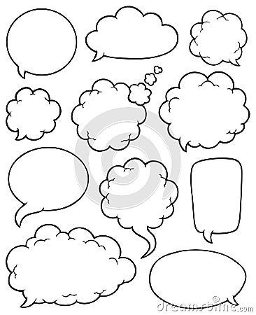 Comics bubbles collection 4 Vector Illustration