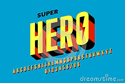 Comics style font design Vector Illustration